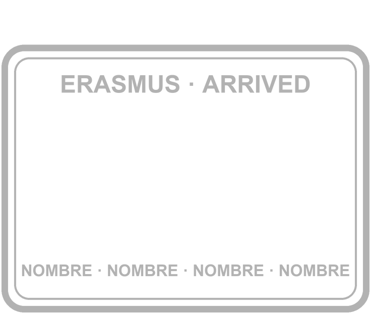 Diseño Erasmus pasaporte para sudadera personalizada